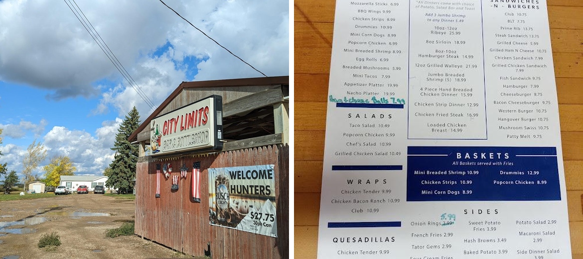 City Limits Bar & Bottle Shop Menu